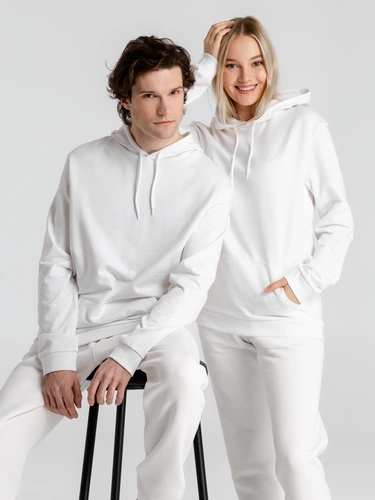 Толстовка с капюшоном унисекс Hoodie, белая Толстовка с капюшоном унисекс Hoodie, белая