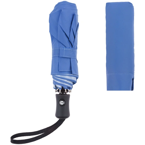 Зонт складной Manifest Color со светоотражающим куполом, синий Зонт складной Manifest Color со светоотражающим куполом, синий