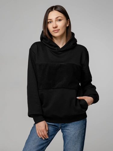 Худи унисекс Patch Catcher со вставкой из липучки, черное Худи унисекс Patch Catcher со вставкой из липучки, черное