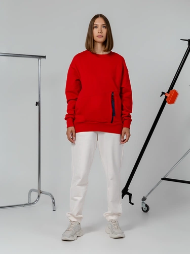 Свитшот унисекс Kosmos 2.0, кремовый Свитшот унисекс Kosmos 2.0, кремовый