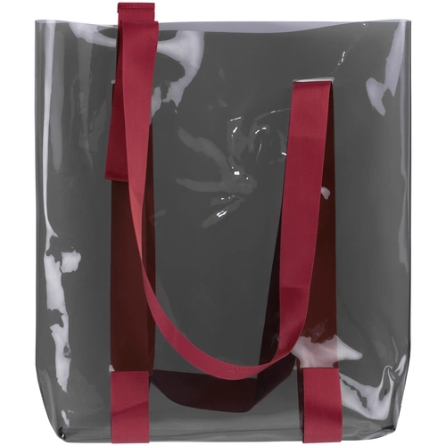 Шопер Clear Fest, прозрачный серый с красными ручками Шопер Clear Fest, прозрачный серый с красными ручками