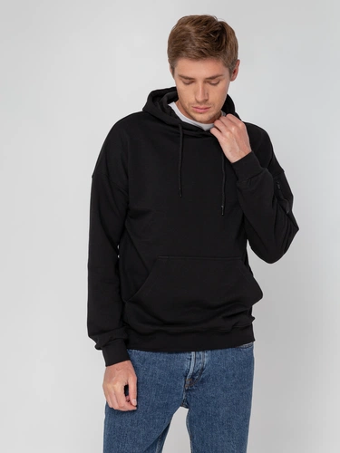 Худи унисекс Hand Some, черное Худи унисекс Hand Some, черное