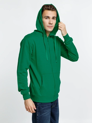 Толстовка на молнии с капюшоном Siverga 2.0, зеленая Толстовка на молнии с капюшоном Siverga 2.0, зеленая