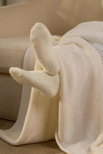 Плед Knitly, белый Плед Knitly, белый