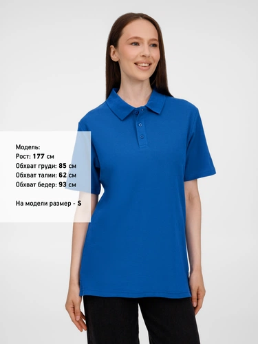 Рубашка поло унисекс Tervise, ярко-синяя Рубашка поло унисекс Tervise, ярко-синяя