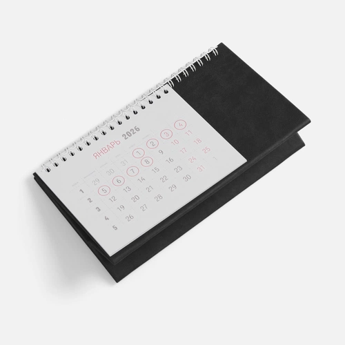 Календарь настольный Brand, черный Календарь настольный Brand, черный
