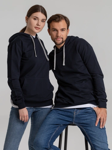 Толстовка с капюшоном Unit Kirenga, темно-синяя Толстовка с капюшоном Unit Kirenga, темно-синяя