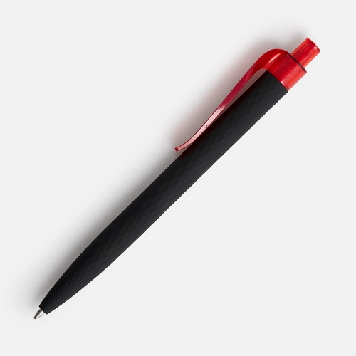 Ручка шариковая Prodir QS01 PRT-T Soft Touch, черная с красным Ручка шариковая Prodir QS01 PRT-T Soft Touch, черная с красным