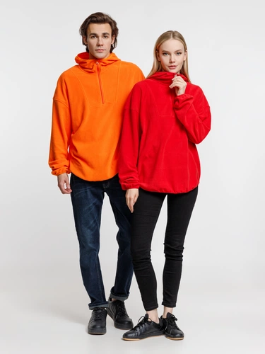 Анорак флисовый унисекс Fliska, оранжевый Анорак флисовый унисекс Fliska, оранжевый