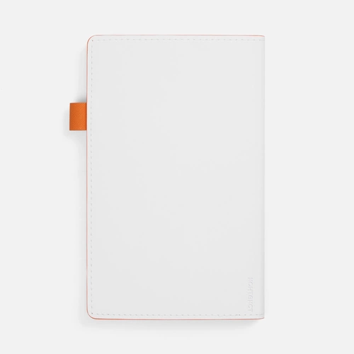 Ежедневник White Shall, недатированный, бело-оранжевый Ежедневник White Shall, недатированный, бело-оранжевый