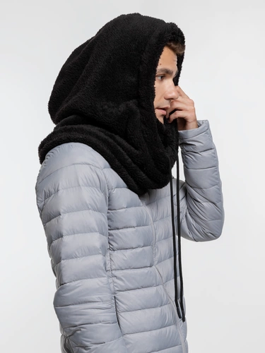 Балаклава-капюшон Flocky, черная Балаклава-капюшон Flocky, черная