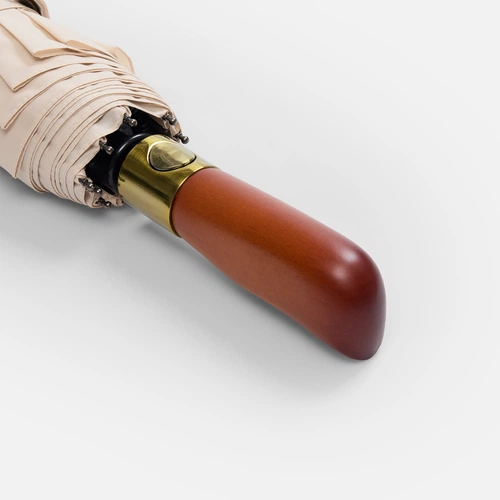 Зонт складной Cloudburst в подарочной упаковке, бежевый Зонт складной Cloudburst в подарочной упаковке, бежевый