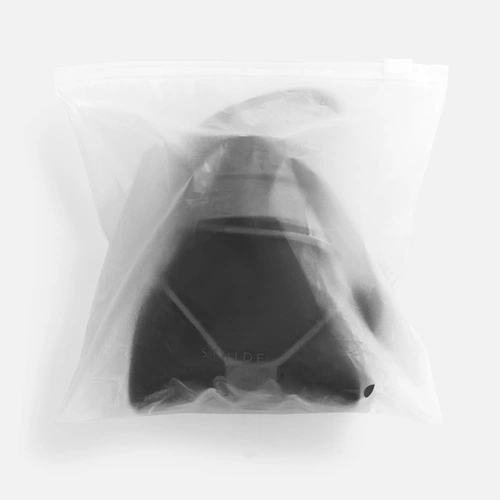 Складная бутылка для воды Langfossen, черная Складная бутылка для воды Langfossen, черная