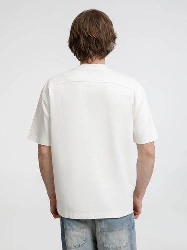 Футболка оверсайз унисекс Sideline, молочно-белая Футболка оверсайз унисекс Sideline, молочно-белая