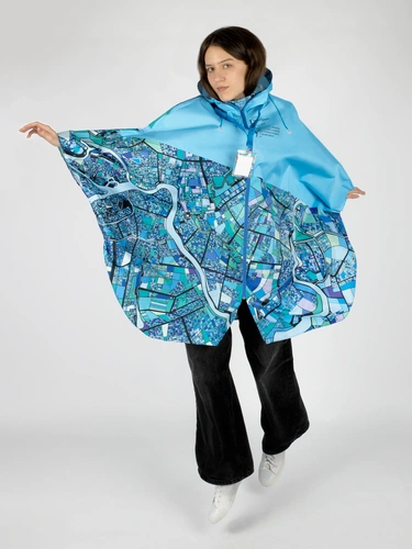 Дождевик-пончо AquaStop взрослый на заказ, разноцветный, единый размер Дождевик-пончо AquaStop взрослый на заказ, разноцветный, единый размер