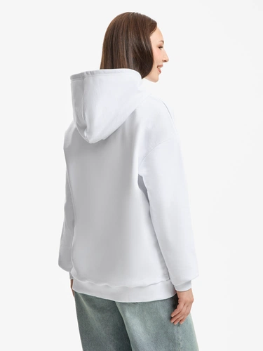 Худи унисекс оверсайз Daylero, белое Худи унисекс оверсайз Daylero, белое
