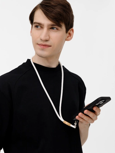 Шнурок для бейджа Tube Wood, белый Шнурок для бейджа Tube Wood, белый