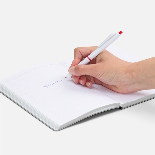 Ручка шариковая Bright Pop, белая с красным Ручка шариковая Bright Pop, белая с красным