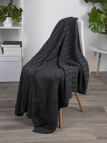 Плед Trenza, темно-серый Плед Trenza, темно-серый