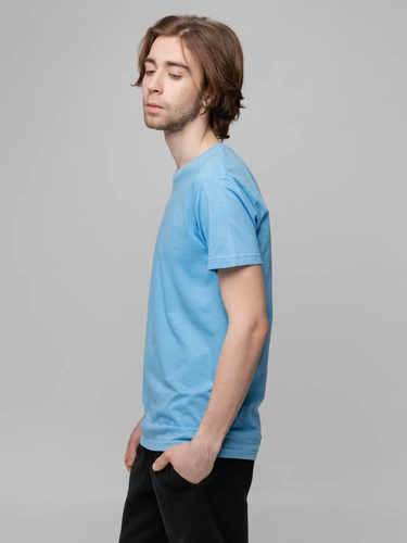 Футболка унисекс T-bolka 140, голубая Футболка унисекс T-bolka 140, голубая