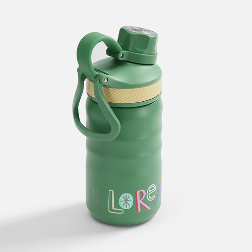 Термобутылка Fujisan 2.0 без логотипа, зеленая с УФ-печатью и лазерной гравировкой Термобутылка Fujisan 2.0 без логотипа, зеленая с УФ-печатью и лазерной гравировкой