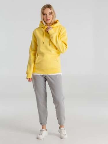 Толстовка с капюшоном унисекс King, желтая Толстовка с капюшоном унисекс King, желтая