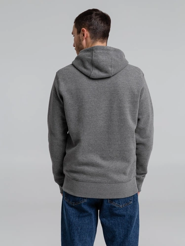 Толстовка на молнии с капюшоном унисекс King, темно-серый меланж Толстовка на молнии с капюшоном унисекс King, темно-серый меланж