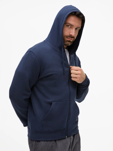 Толстовка унисекс Stone, темно-синяя Толстовка унисекс Stone, темно-синяя