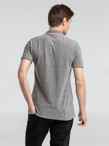 Рубашка поло мужская Paname Men, черный меланж Рубашка поло мужская Paname Men, черный меланж