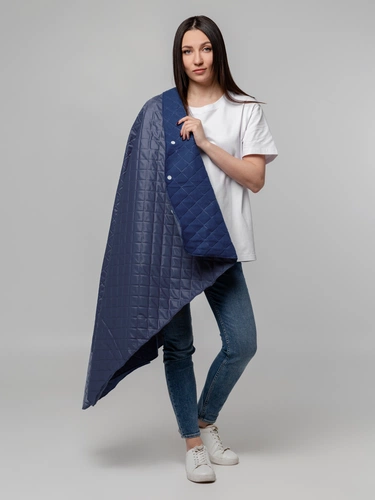 Плед-пончо для пикника SnapCoat, синий Плед-пончо для пикника SnapCoat, синий