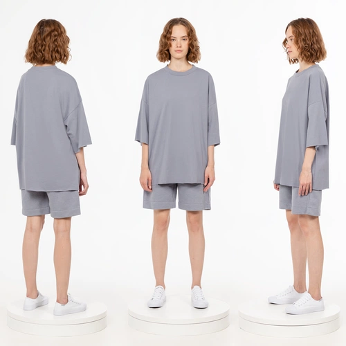 Футболка унисекс оверсайз T1, серая Футболка унисекс оверсайз T1, серая