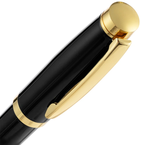 Ручка шариковая Letra Gold, глянцевая, черная Ручка шариковая Letra Gold, глянцевая, черная