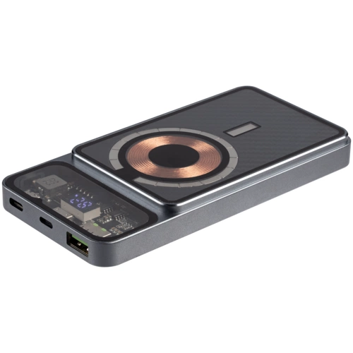 Магнитный беспроводной аккумулятор Cooper Prime 10000 мАч, темно-серый Магнитный беспроводной аккумулятор Cooper Prime 10000 мАч, темно-серый