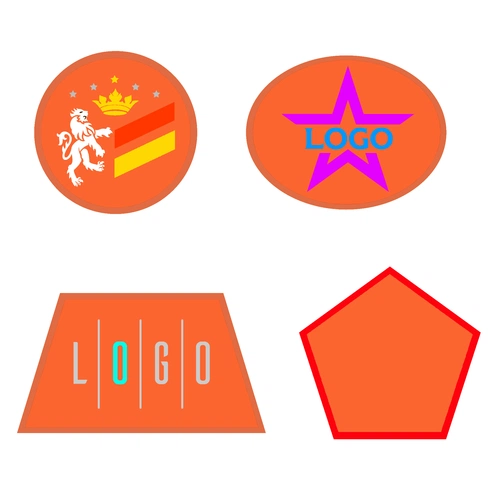 Шеврон из габардина Gabo L, оранжевый Шеврон из габардина Gabo L, оранжевый