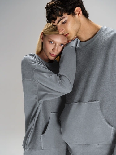 Свитшот оверсайз унисекс Vozduh, светло-серый Свитшот оверсайз унисекс Vozduh, светло-серый