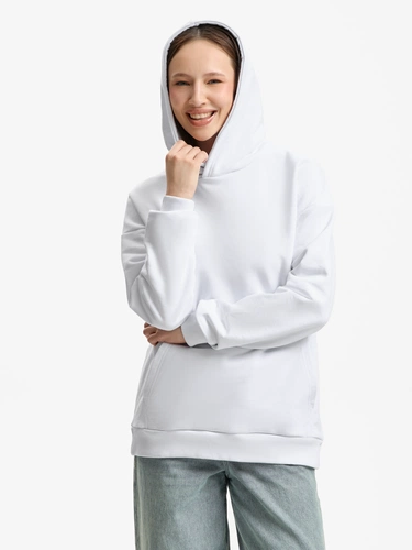 Худи унисекс оверсайз Daylero, белое Худи унисекс оверсайз Daylero, белое