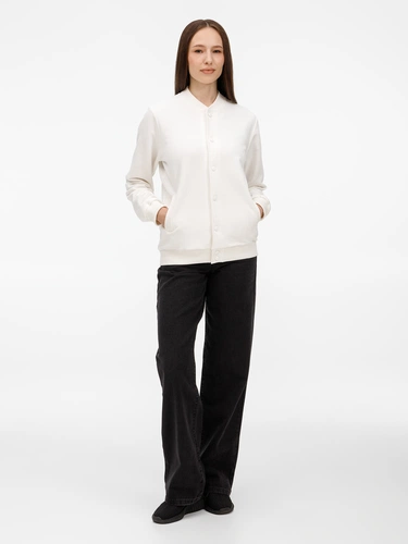 Бомбер унисекс AtmosWear, молочно-белый Бомбер унисекс AtmosWear, молочно-белый