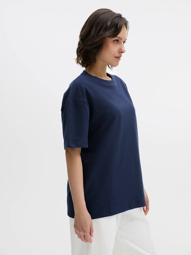 Футболка унисекс Durington, темно-синяя Футболка унисекс Durington, темно-синяя