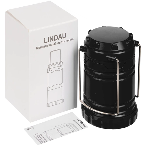 Кемпинговый фонарь Lindau, черный Кемпинговый фонарь Lindau, черный