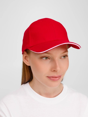 Бейсболка Buffalo, красная с белым Бейсболка Buffalo, красная с белым