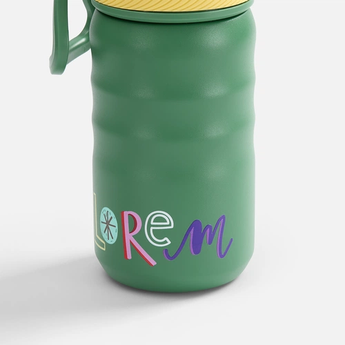 Термобутылка Fujisan 2.0 без логотипа, зеленая с УФ-печатью и лазерной гравировкой Термобутылка Fujisan 2.0 без логотипа, зеленая с УФ-печатью и лазерной гравировкой