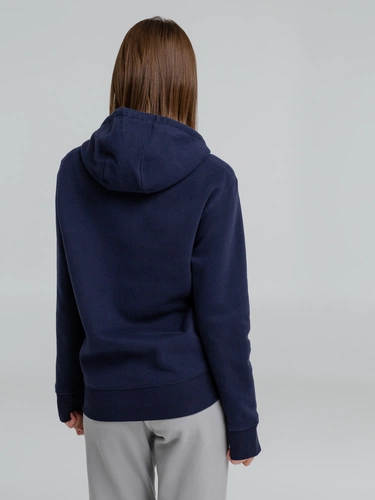 Толстовка на молнии с капюшоном унисекс King, темно-синяя Толстовка на молнии с капюшоном унисекс King, темно-синяя