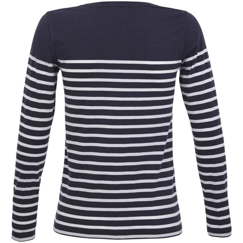 Футболка женская с длинным рукавом Matelot LSL Women, синяя с белым Футболка женская с длинным рукавом Matelot LSL Women, синяя с белым