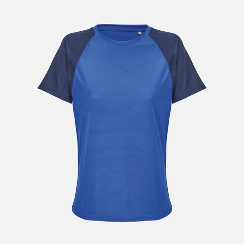 Футболка спортивная женская Vortex Women, темно-синяя с ярко-синим Футболка спортивная женская Vortex Women, темно-синяя с ярко-синим