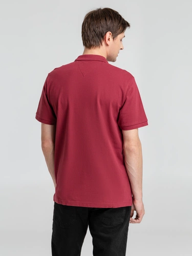 Рубашка поло мужская Neptune, вишнево-красная Рубашка поло мужская Neptune, вишнево-красная
