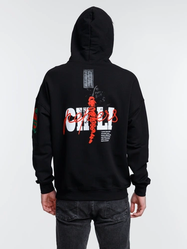 Худи унисекс Hand Some, черное Худи унисекс Hand Some, черное