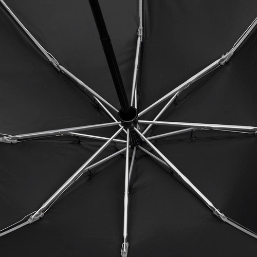 Зонт наоборот складной Futurum со светоотражающим кантом, черный Зонт наоборот складной Futurum со светоотражающим кантом, черный