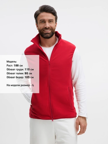 Жилет флисовый унисекс Ben Mac, красный Жилет флисовый унисекс Ben Mac, красный
