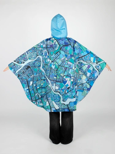 Дождевик-пончо AquaStop взрослый на заказ, разноцветный, единый размер Дождевик-пончо AquaStop взрослый на заказ, разноцветный, единый размер