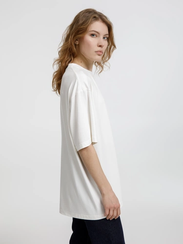 Футболка оверсайз унисекс Lavinia, белая Футболка оверсайз унисекс Lavinia, белая